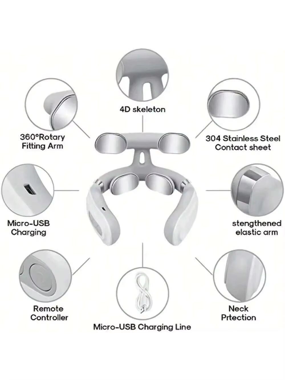 Massajador Cervical FysionX™ Thermo-Pulse